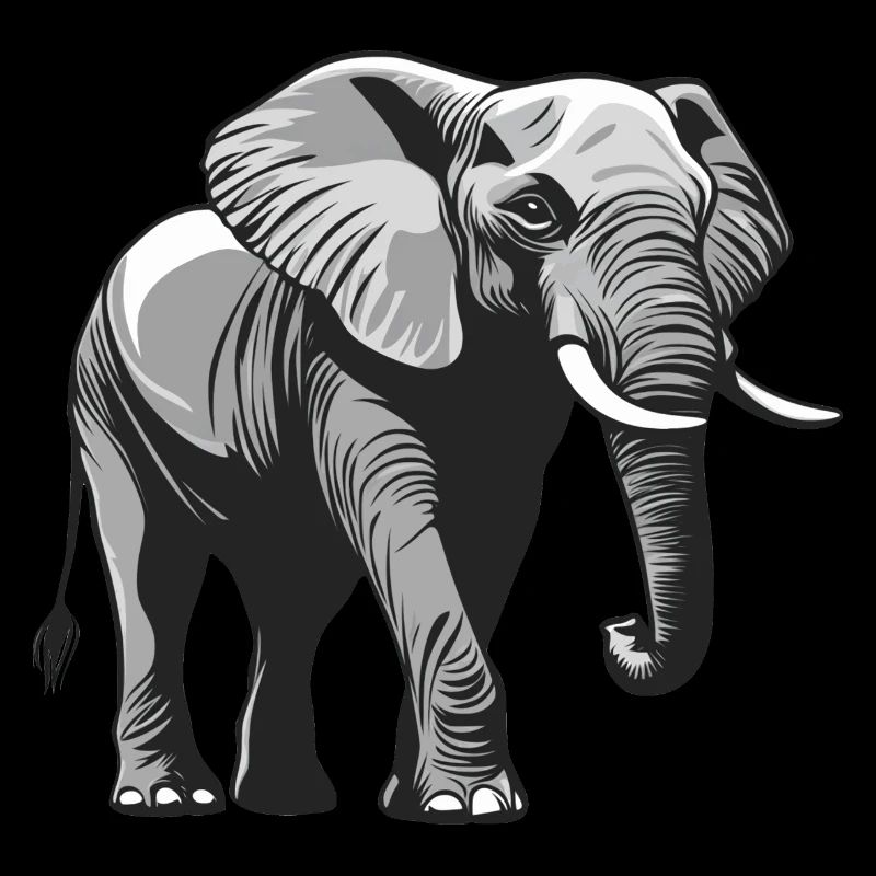 éléphant gris