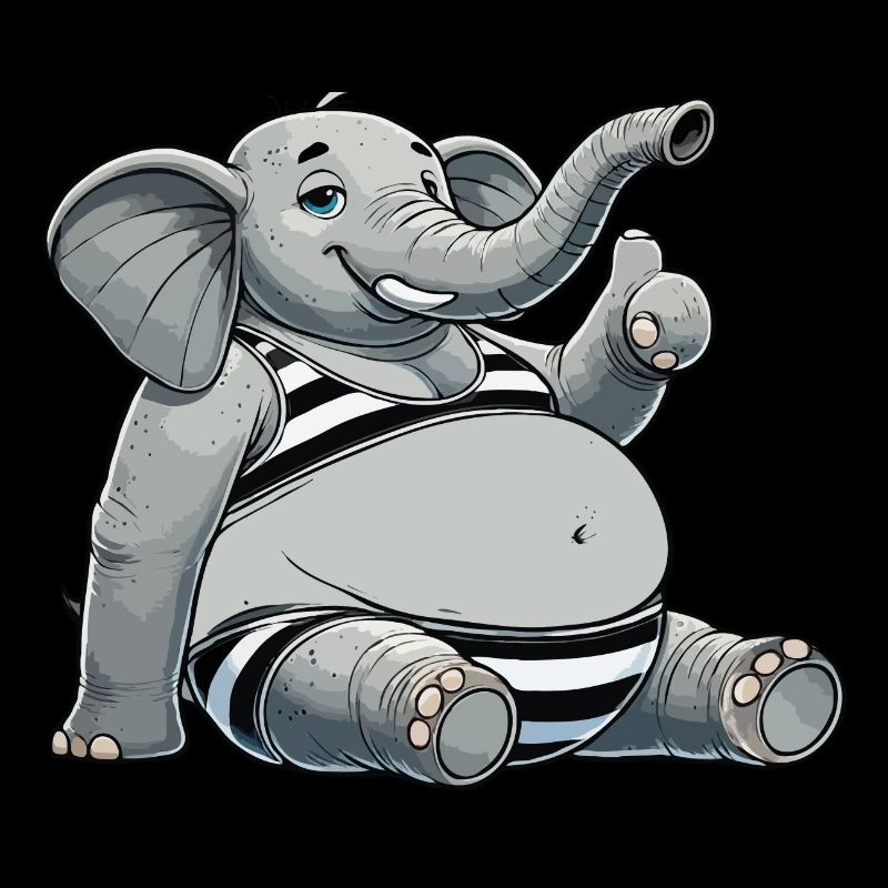 Elephant in bikini