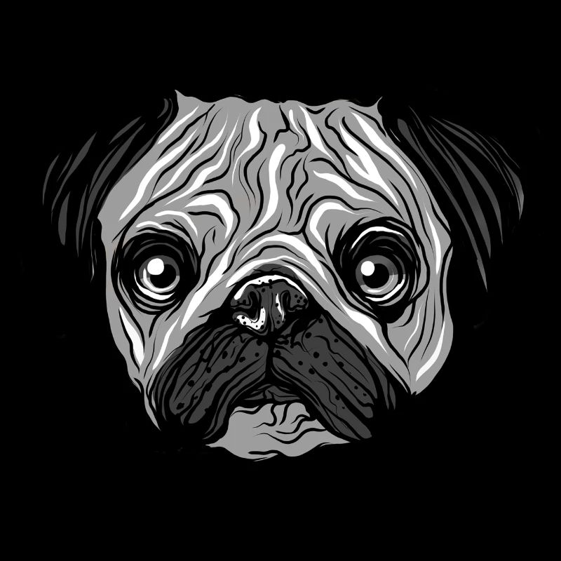 black grey pug lover mopsliebhaber