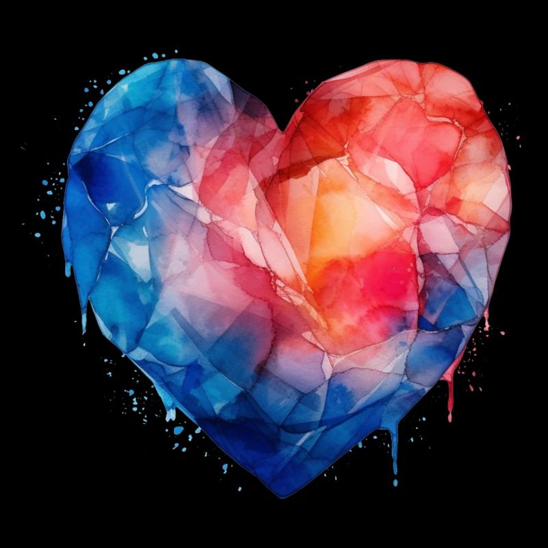 Blau Rotes Herz