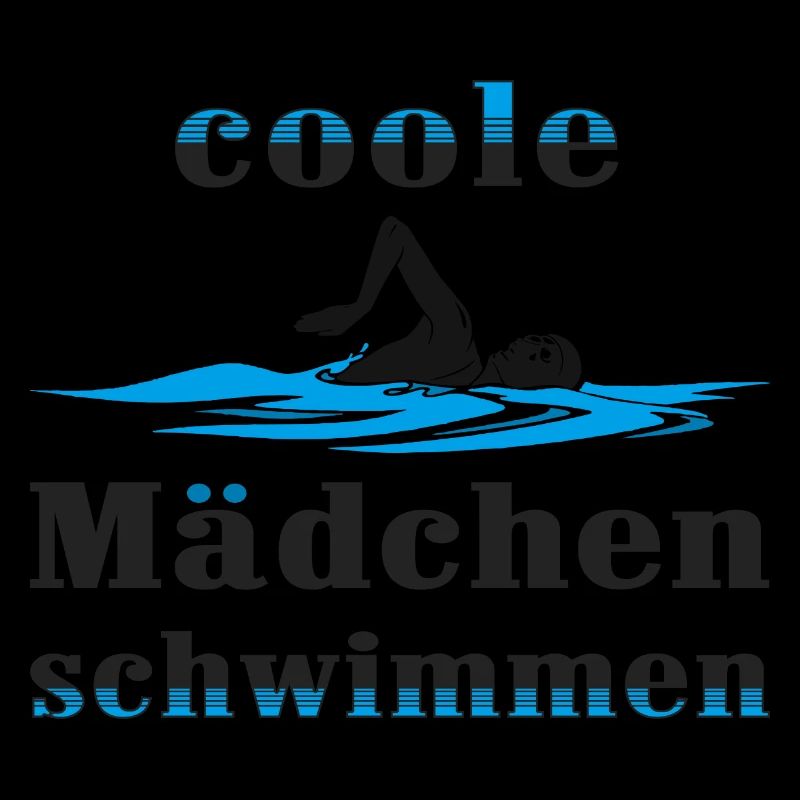 Coole Mädchen schwimmen