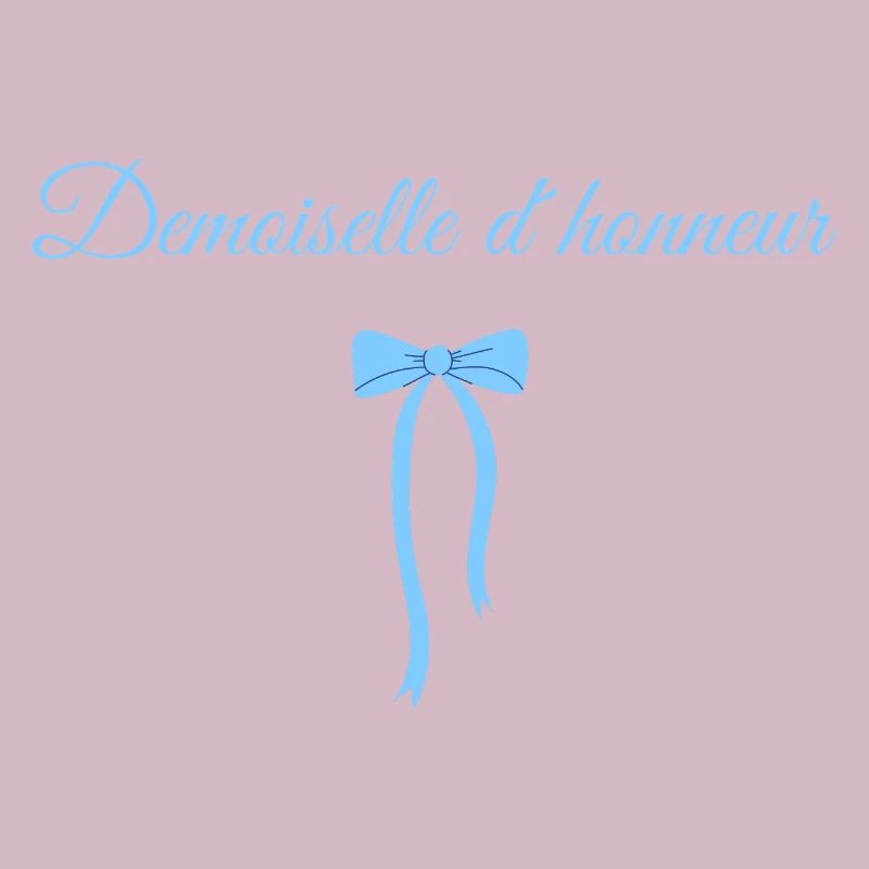 Blaue Schleife Brautjungfer