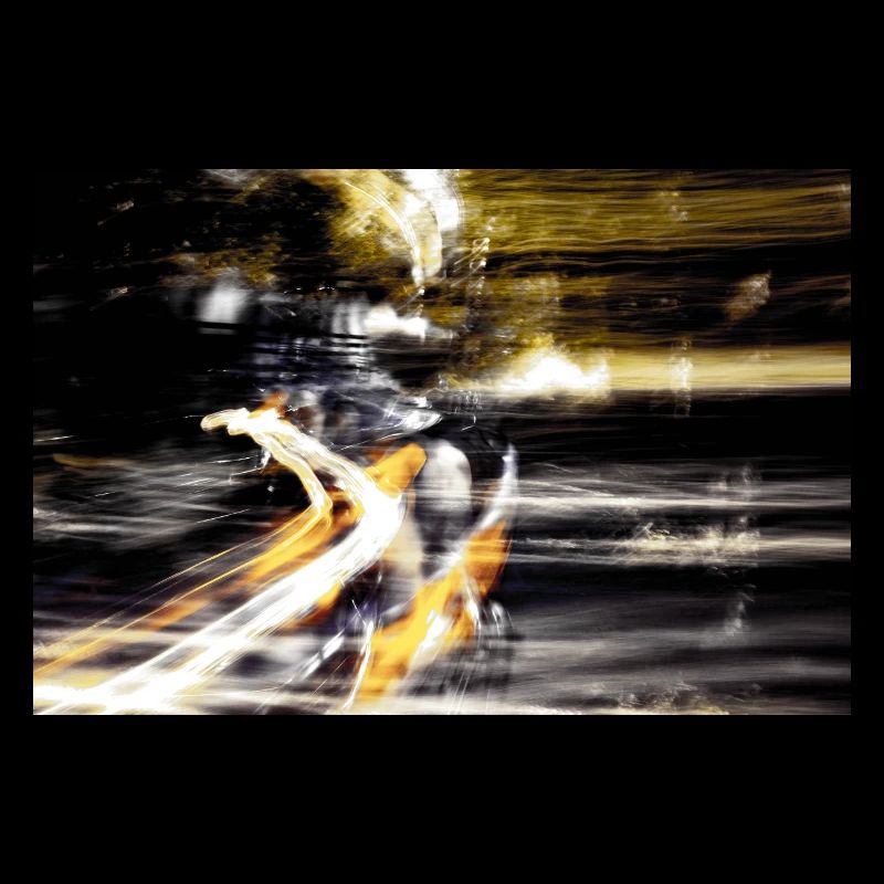 Abstract lights black and yellow