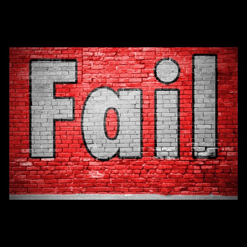 Graffiti de mur de briques Fail