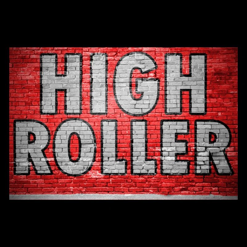 High Roller Ziegelsteinmauer Graffiti