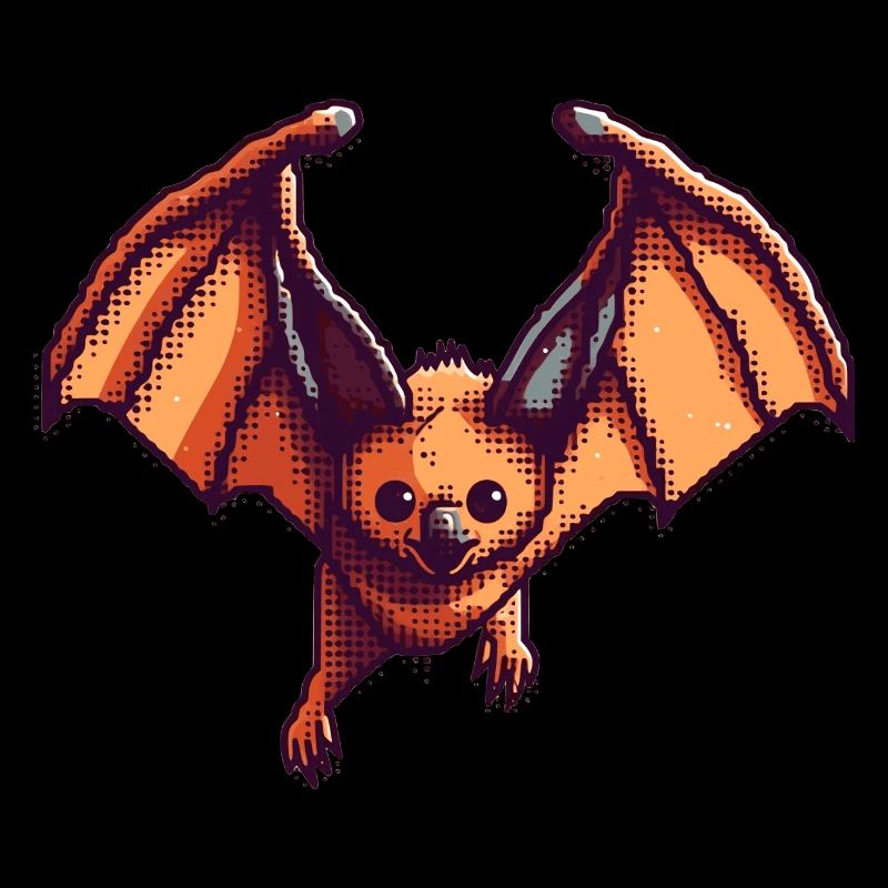 8 bits Flying Fox dans le pixel art rétro et vintage