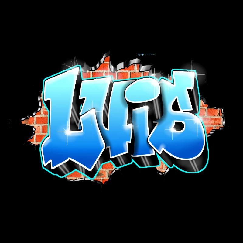 Luis Graffiti Name Printable on Everything/ Brick
