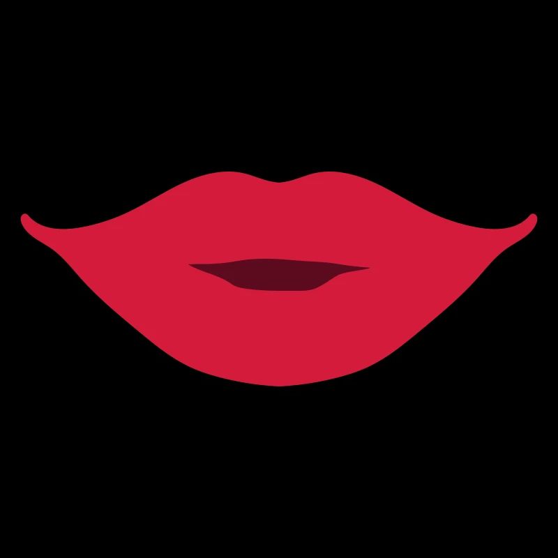Sourire effronté bouche féminine
