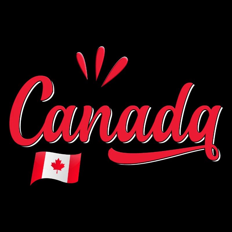 Canada Drapeau Canadien Feuille Erable Stylisé