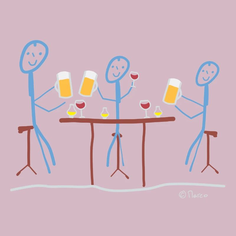 Boire ensemble Des bâtons, vin de bière s’amuser