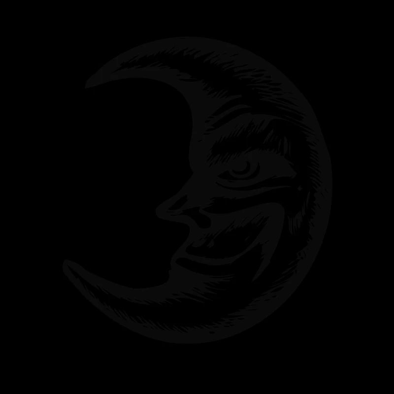 Evil Looking Crescent (Black)