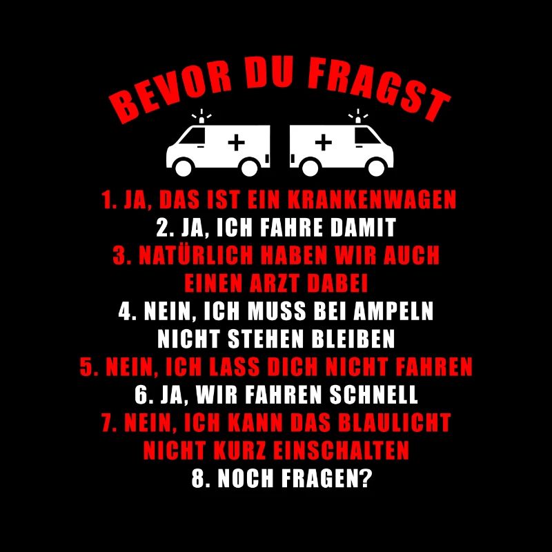 Beruf Rettungswagen Notfall Spruch Geschenk