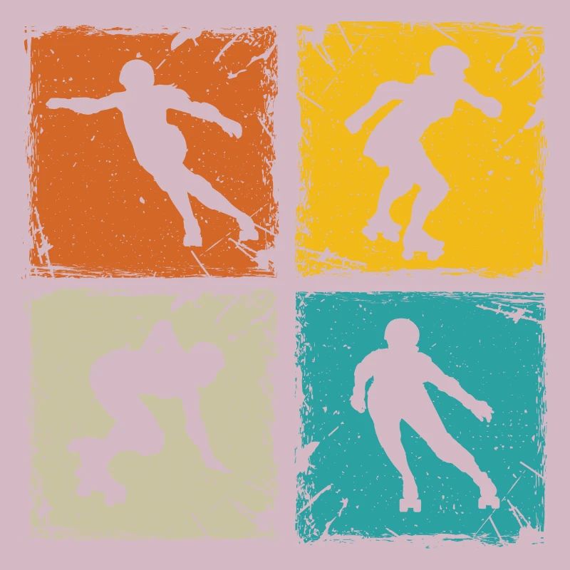 Roller Derby retro Quadrate einzigartige Roller Derby
