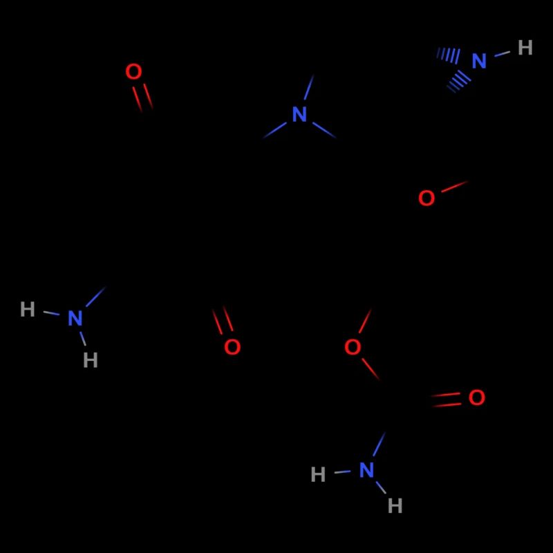 Mitomycin C Molekül - Farbige Strukturformel