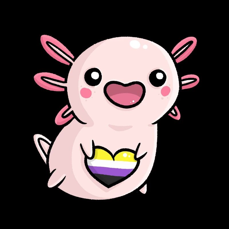 Doux Axolotl Nonbinary Queer Drapeau Drapeau LGBTQ