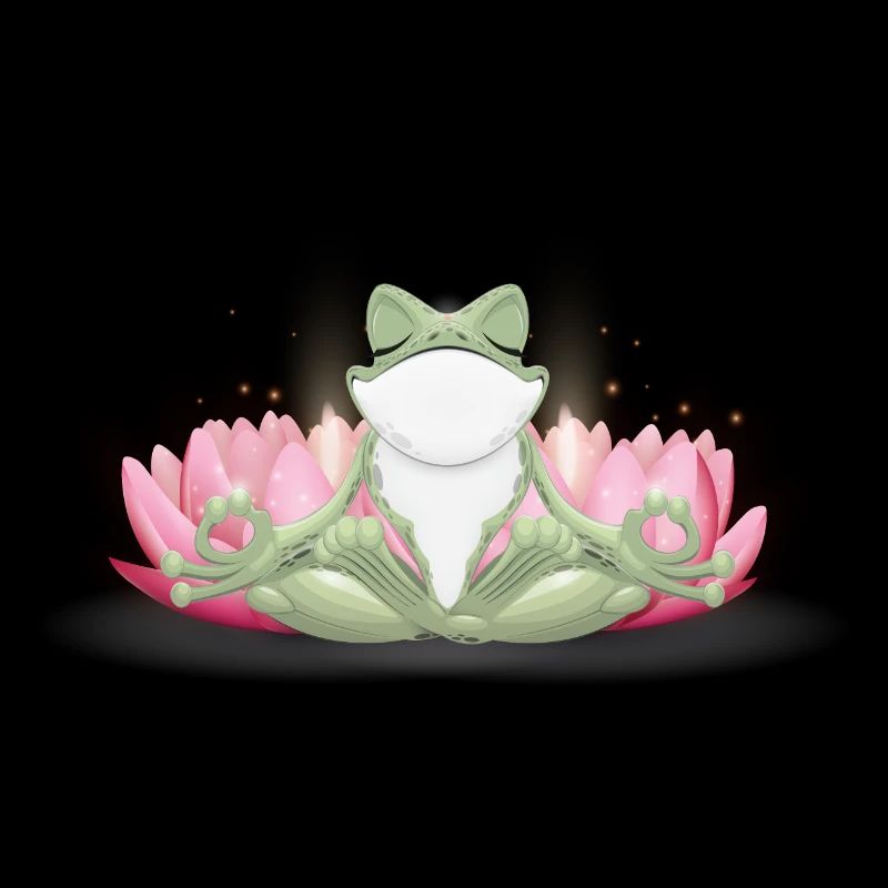 Frog on meditating