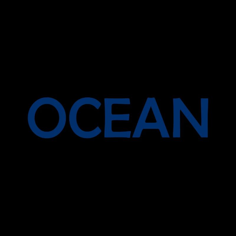 Logo de conception de lettrage de l’océan Mer