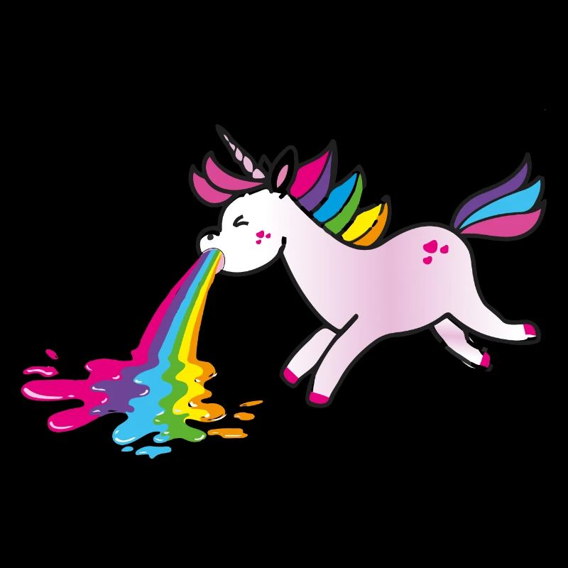 kotzendes Einhorn Regenbogen