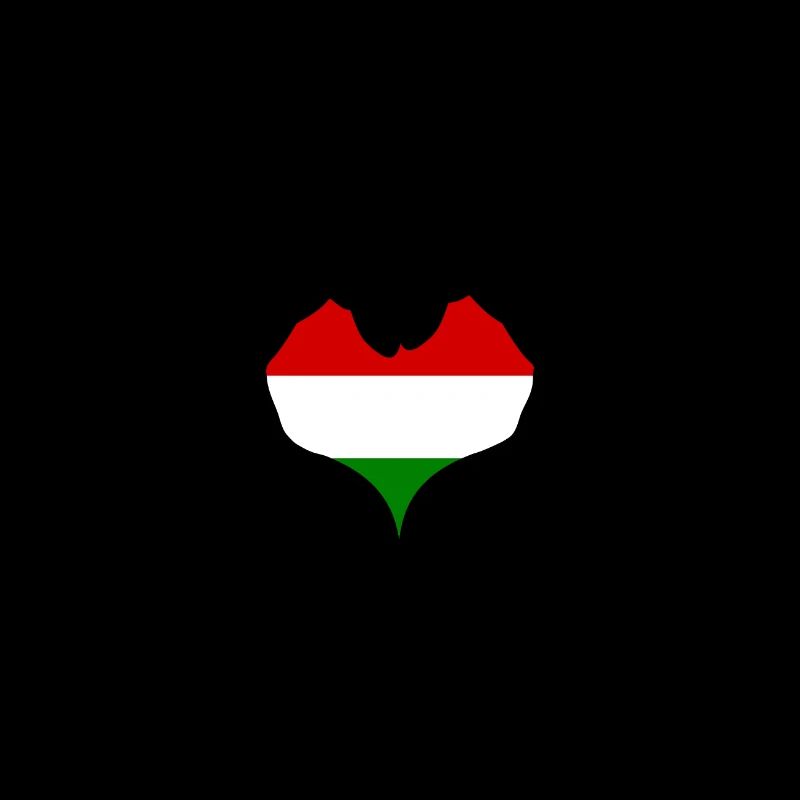 Ungarn Flagge Herzform
