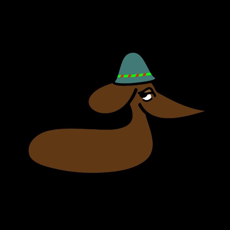 Teckel drôle avec chapeau