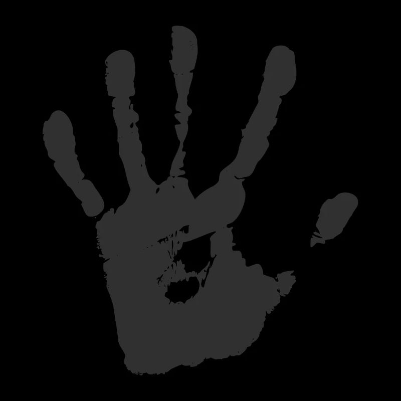 Hand print ink handprint no prohibited do not