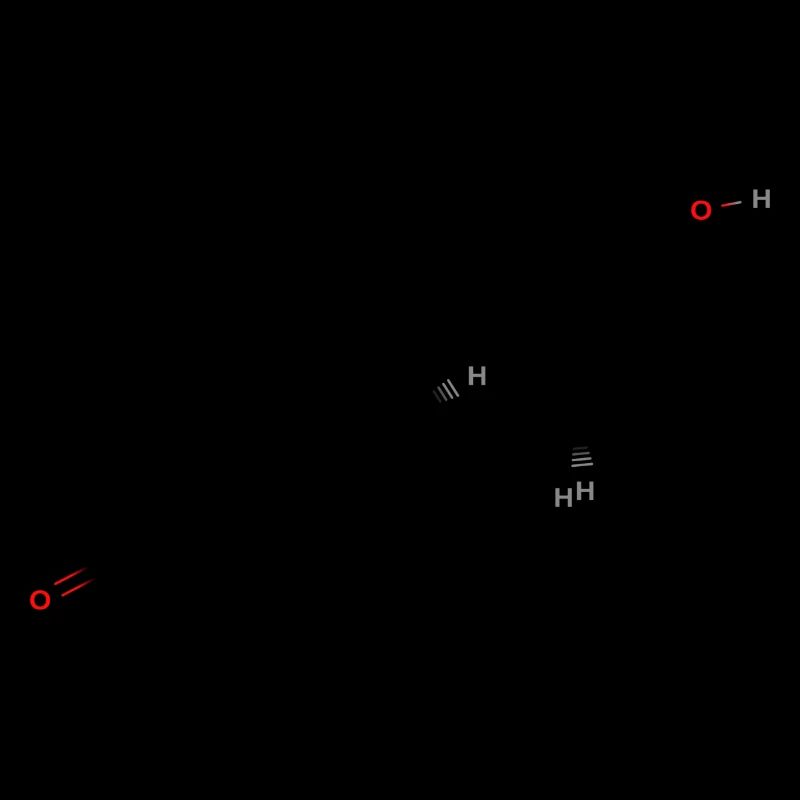 Testosteron-Molekül - Farbige Strukturformel