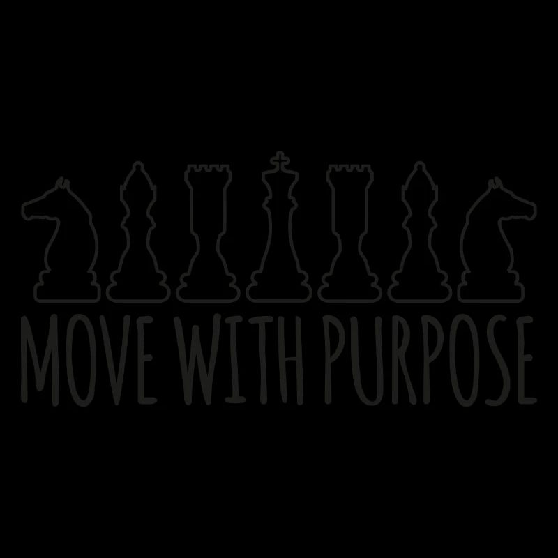 Move with purpose cadeau d’échecs maître de la pensée