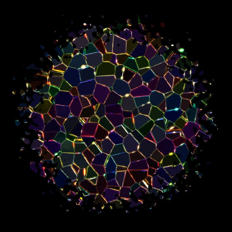 Colorful Geometric Blacklight Pattern