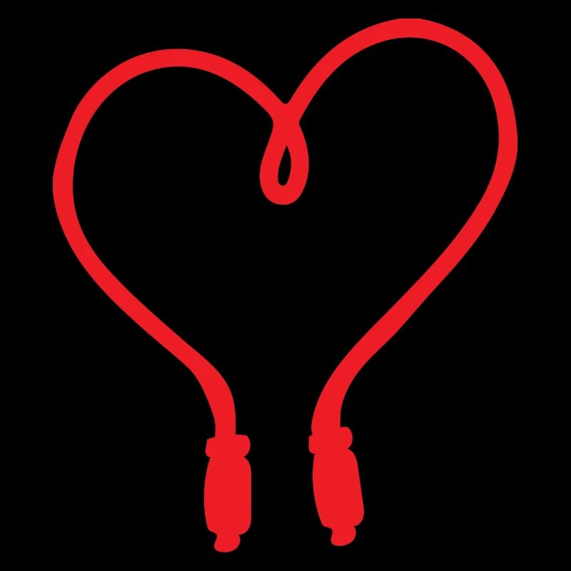 Conception de coeur rouge de corde pour cavalier de corde