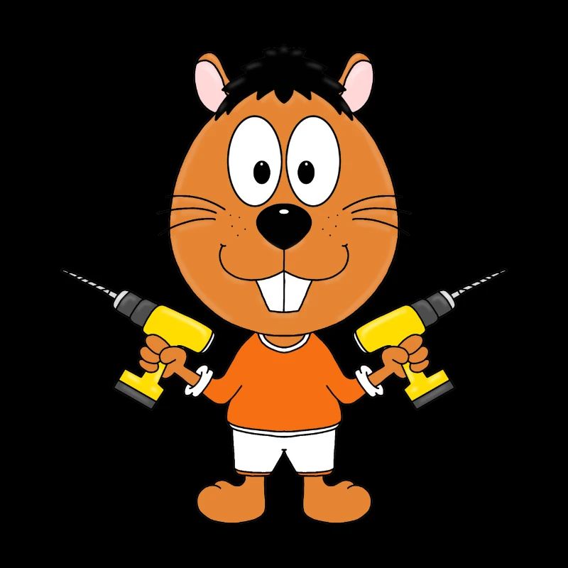 BIBER - HANDWERKER - HEIMWERKER - BOHRER - TIER