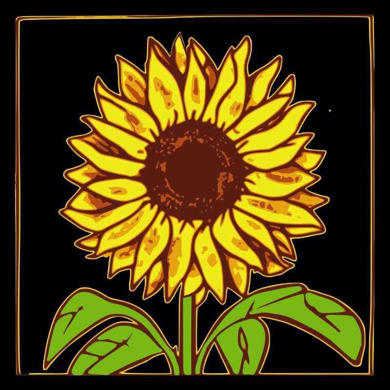 Sunflower motif with frame