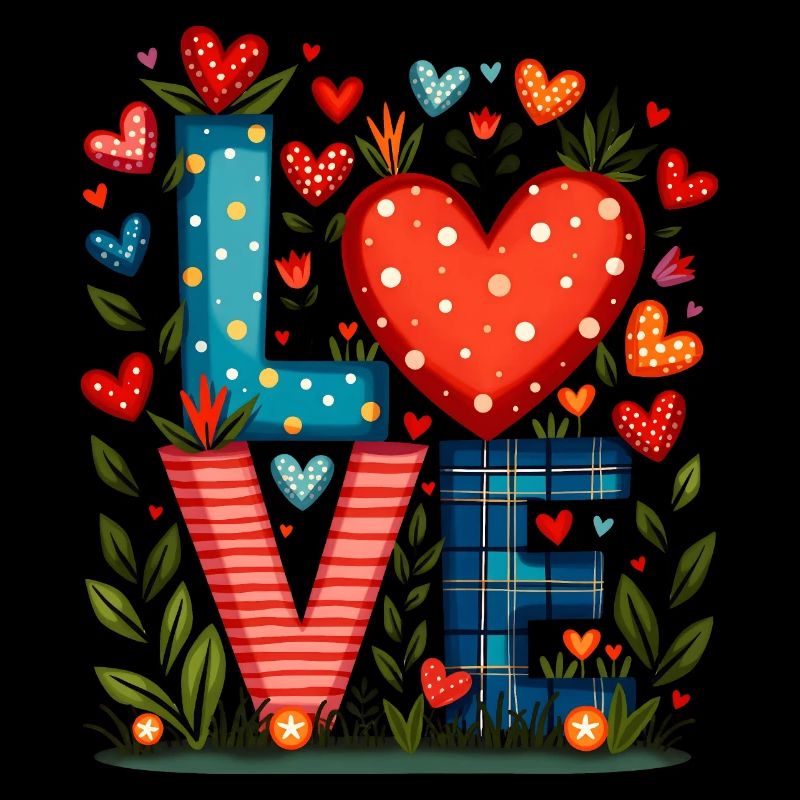 AMOUR - Coeurs et Fleurs