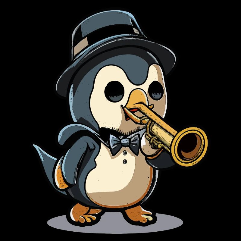 Trompetender Pinguin