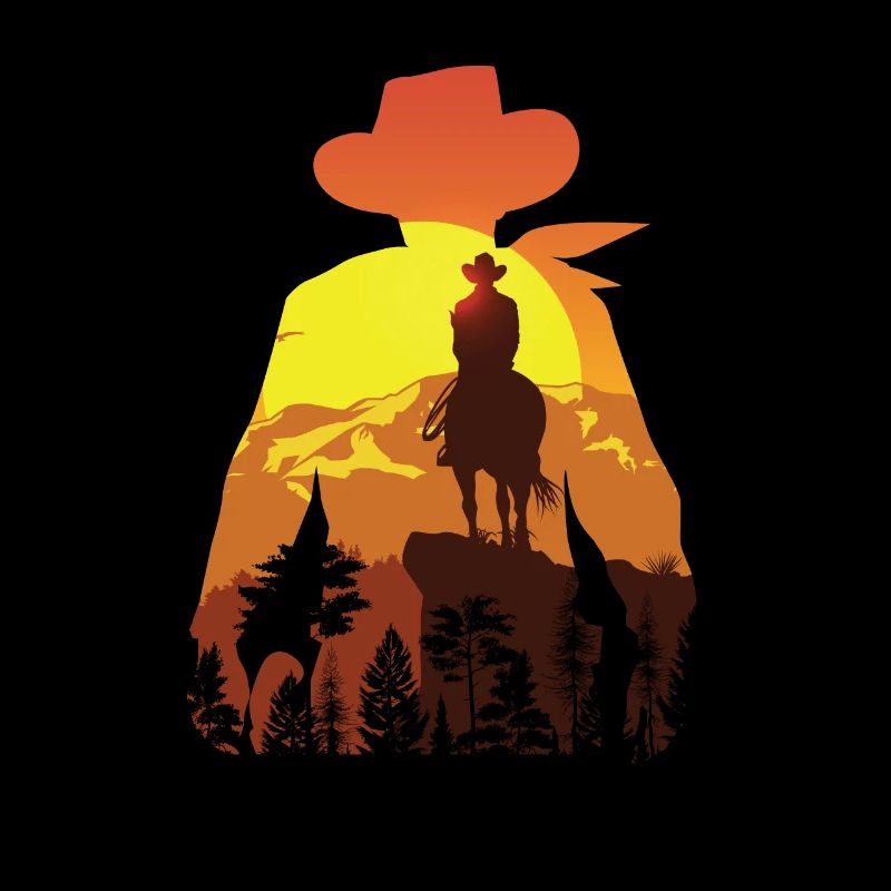 Cowboy avec cheval