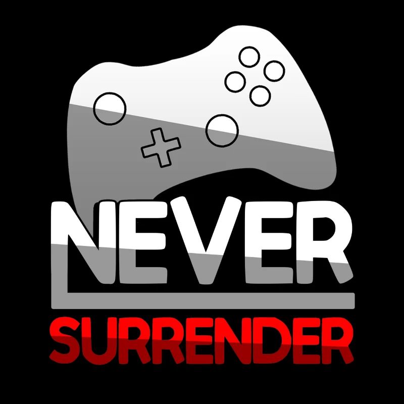 NEVER SURRENDER (Rot) + Controller - Gaming