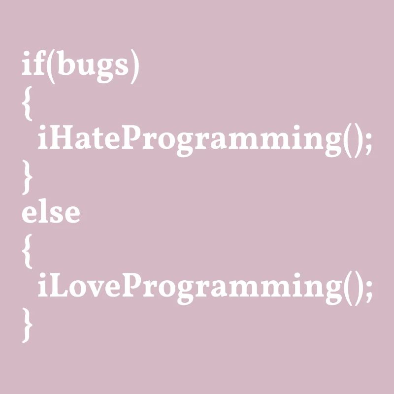 LoveProgramming, HateBugs! #InformatikerHumor