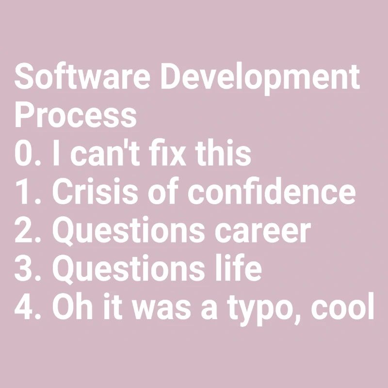 Software Development Process: Crisis to Typo! #Cod