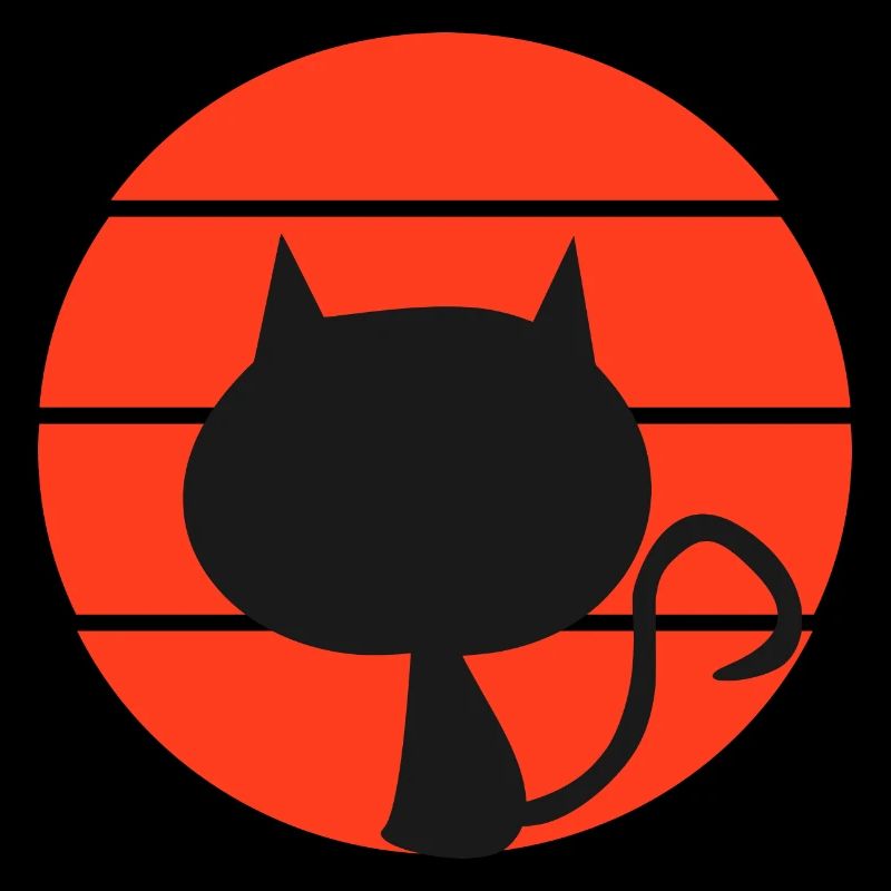 Style rétro Devil Cat