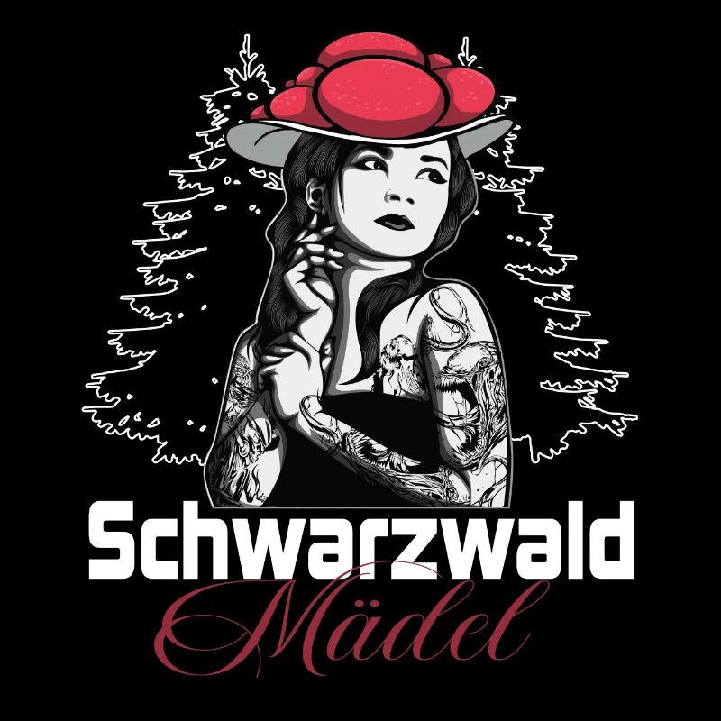 Modernes Schwarzwaldmädel mit Bollenhut