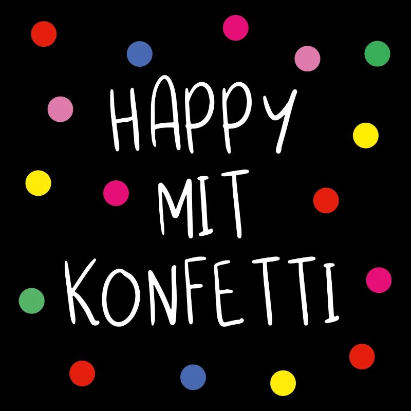 Happy mit Konfetti