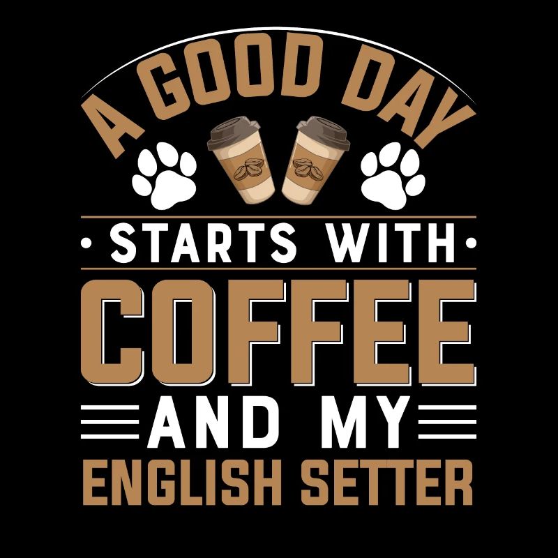 English Setter Dog Coffee Drinking Caffeine