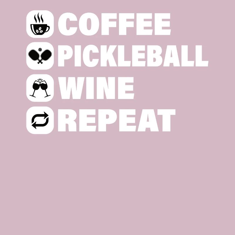 Pickleball Paddle Player Coffee Racket Wine