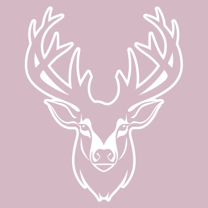 Deer Silhouette Head Antlers