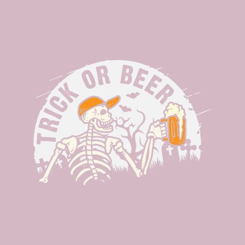Süßes oder Bier Halloween skelett witzig