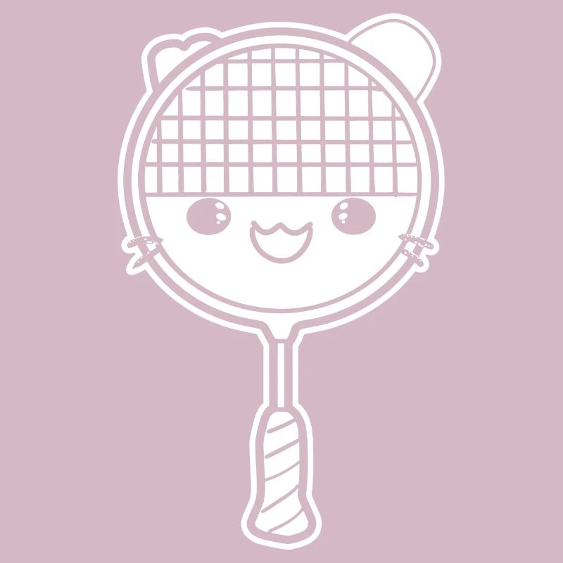 Badmintonschläger Comic Stil