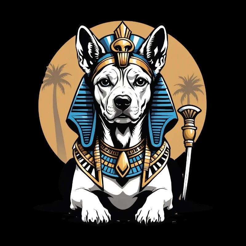 Chien Pharaon Chien Égypte Pyramide Cadeau