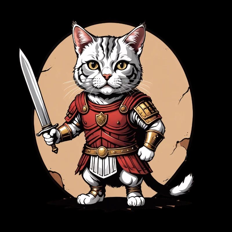 Chat Guerrier Romain Chat Cadeau