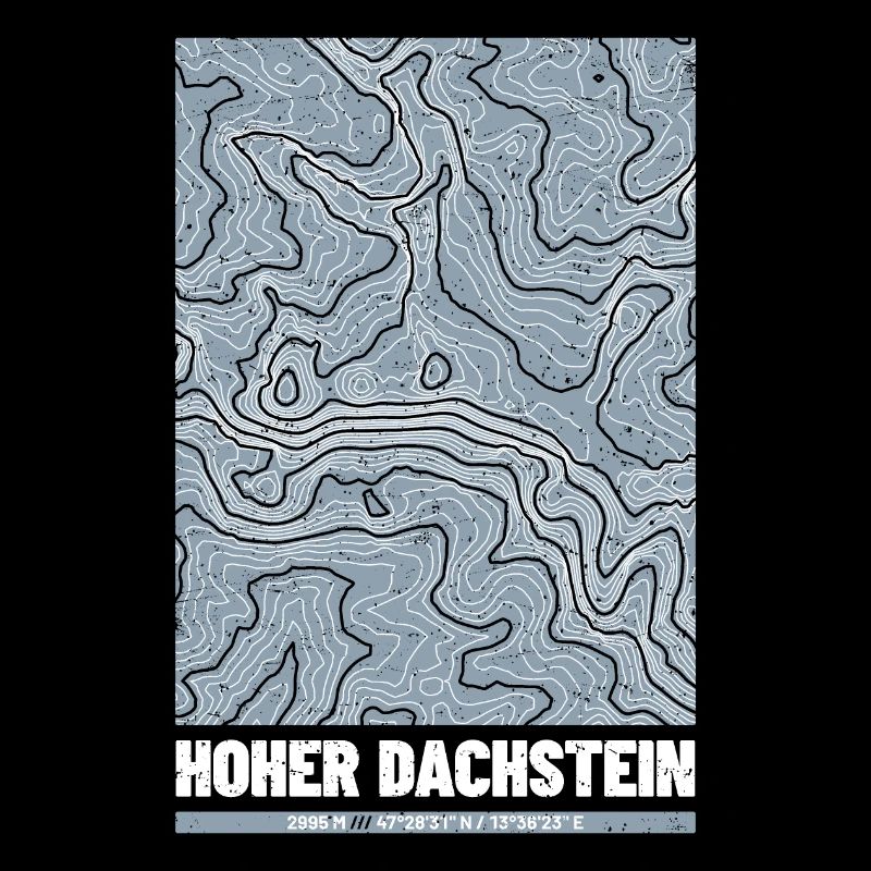 Hoher Dachstein | Map topography Grunge