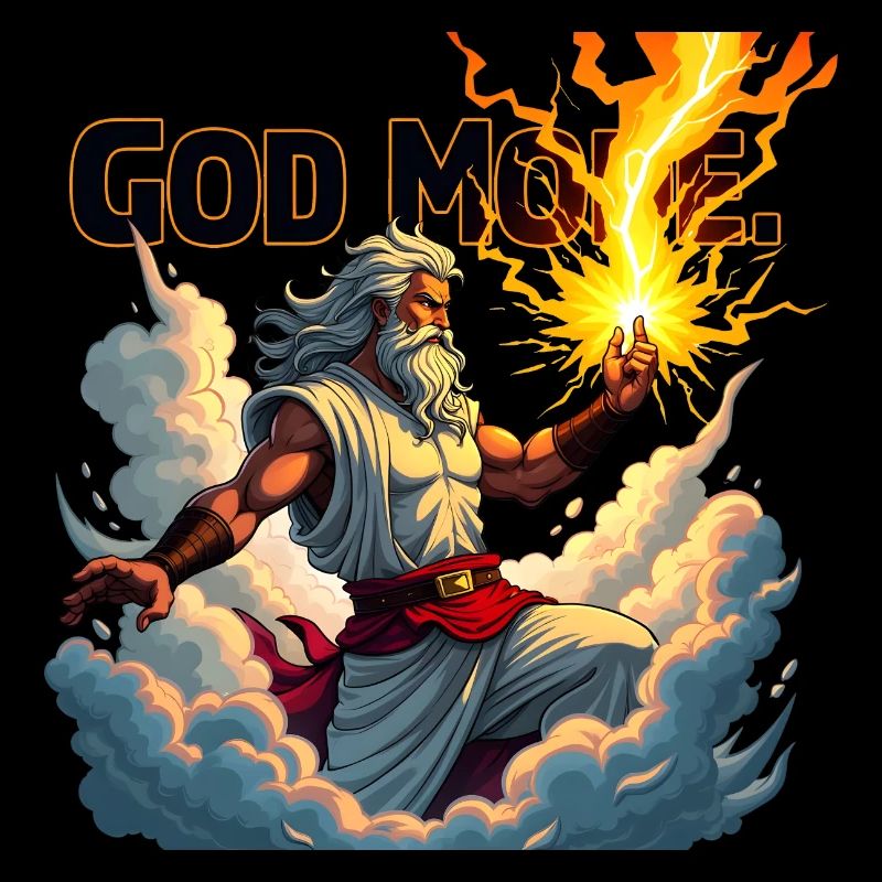 God Mode - Zeus throws lightning in the clouds