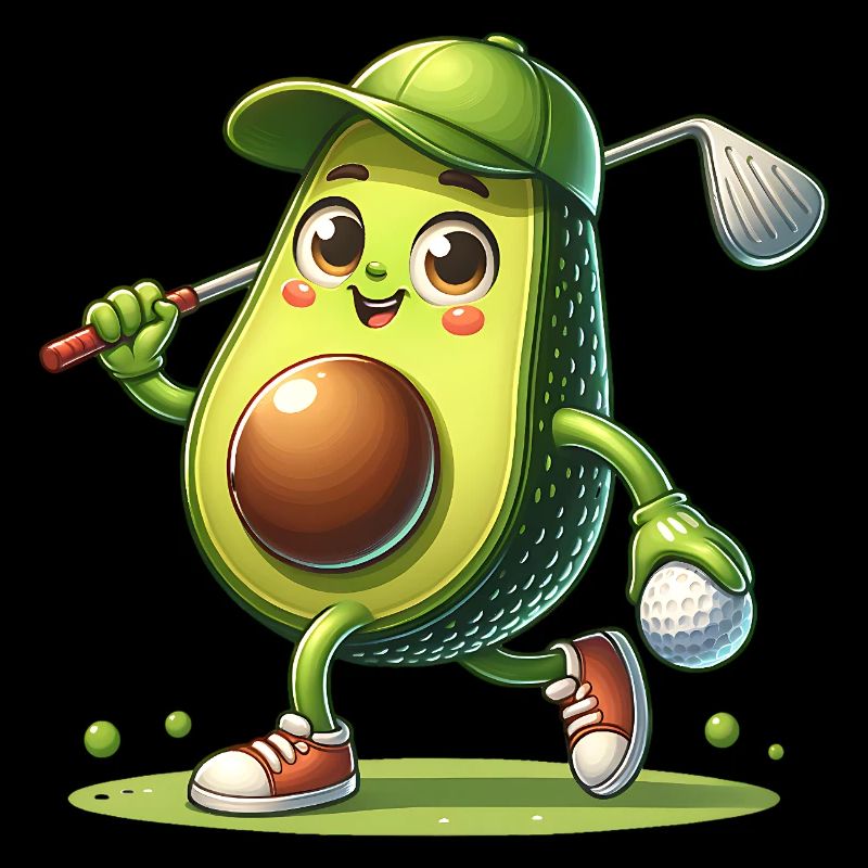 Lustiger Golf Avocado Golfer: Schwingen Sie Sich